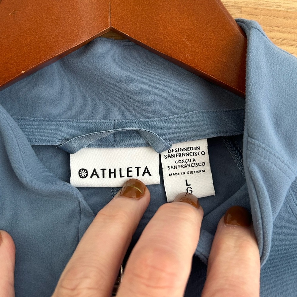 Athleta Salutation Athletic Full Zip Jacket Blue … - image 7